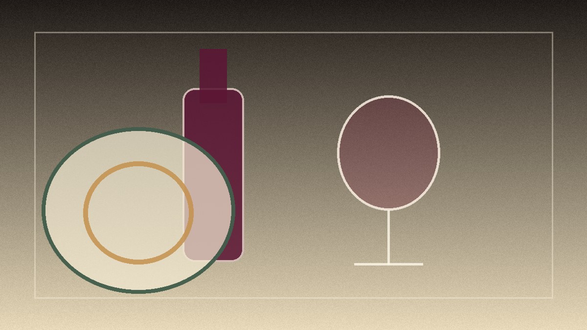 Plate and wine glass balance study